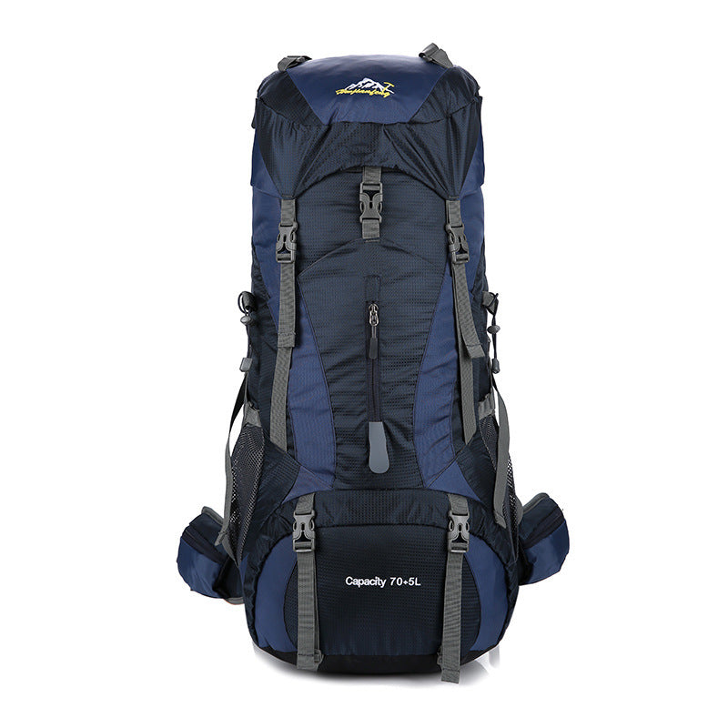 Professional Mountaineering Backpack – Large Capacity Outdoor Camping Bag with Zipper Pocket & Computer Sleeve, Gender-Neutral