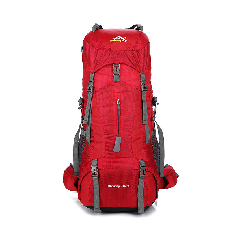 Professional Mountaineering Backpack – Large Capacity Outdoor Camping Bag with Zipper Pocket & Computer Sleeve, Gender-Neutral