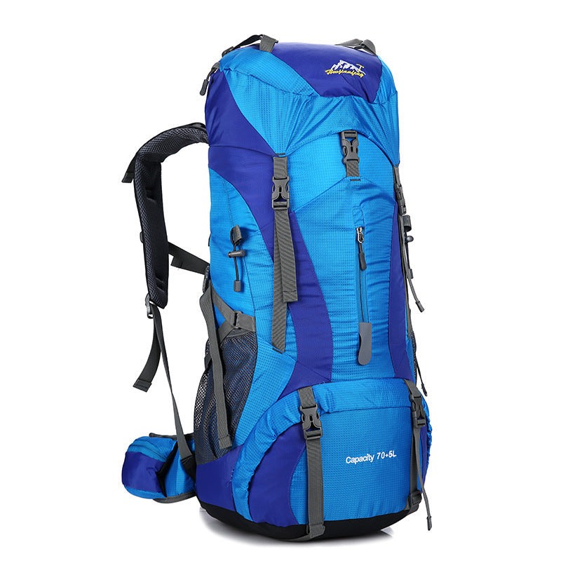 Professional Mountaineering Backpack – Large Capacity Outdoor Camping Bag with Zipper Pocket & Computer Sleeve, Gender-Neutral