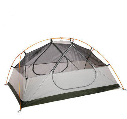 Double Tent Anti-Rain Camping Tent for 2 with Aluminum Alloy Frame Lightweight Waterproof Oxford Cloth and Silicon Coated Nylon