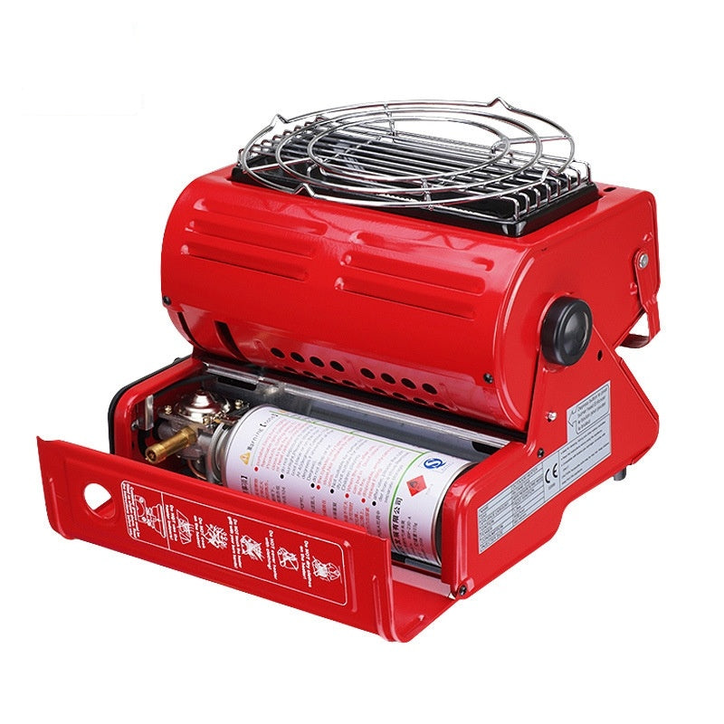Multifunctional Tent Heater & Roasting Stove, Dual Gas Portable Heater for Outdoor Use