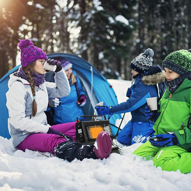 Multifunctional Tent Heater & Roasting Stove, Dual Gas Portable Heater for Outdoor Use