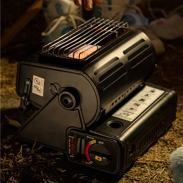 Multifunctional Tent Heater & Roasting Stove, Dual Gas Portable Heater for Outdoor Use