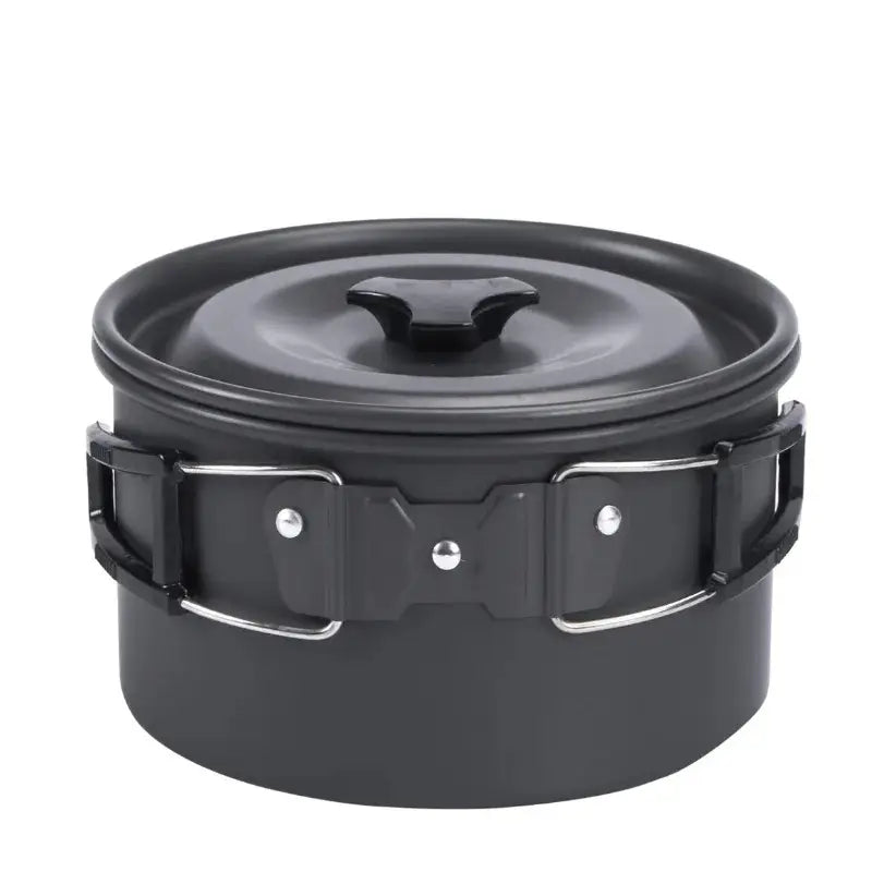 Outdoor Portable Camping Cooker Set for 2-3 People, Advanced Hard Alumina with Teapot