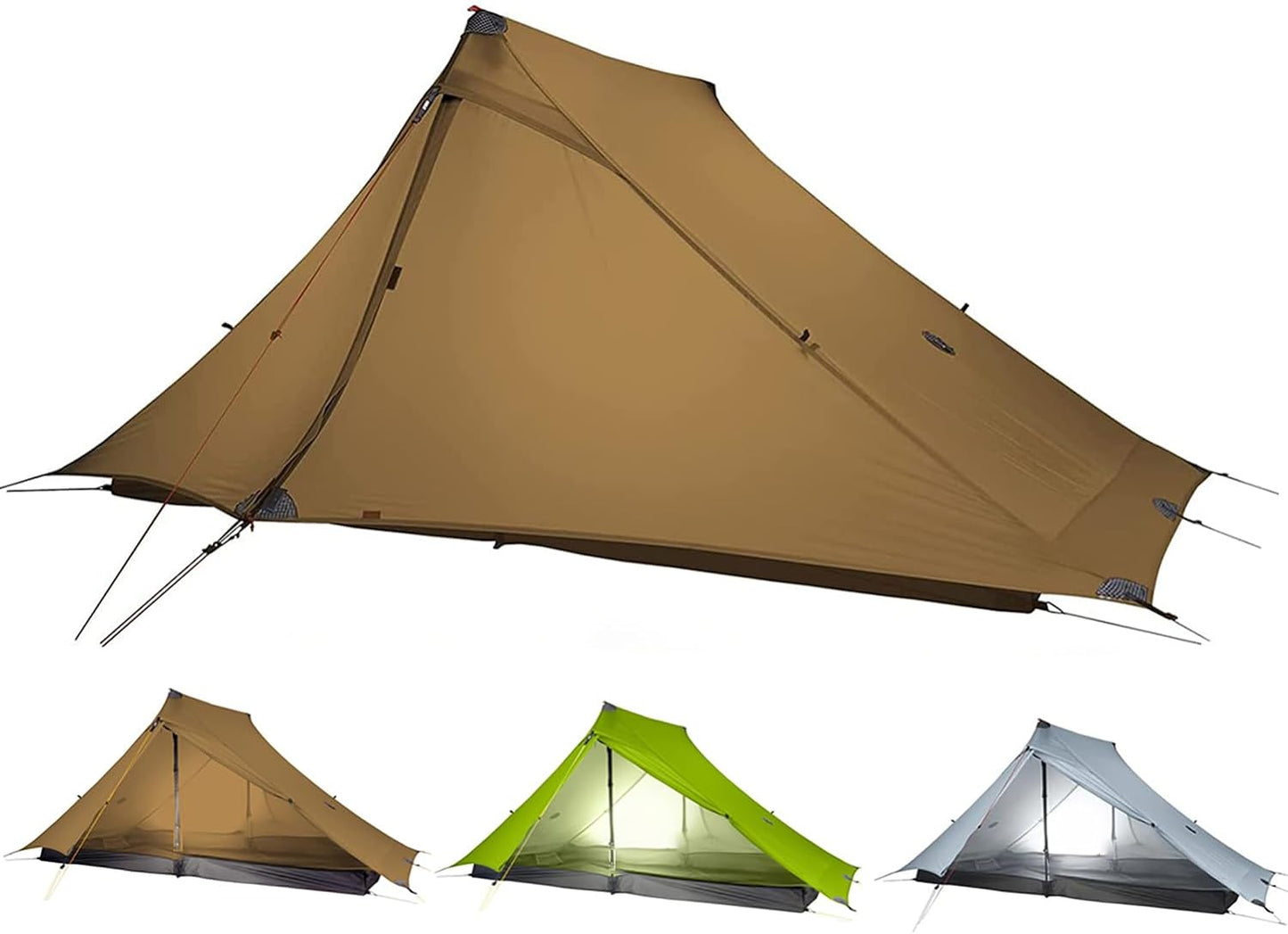 Ultralight Tent 3/4 Season Backpacking Tent for 1 Person, Waterproof Professional Tents for Camping