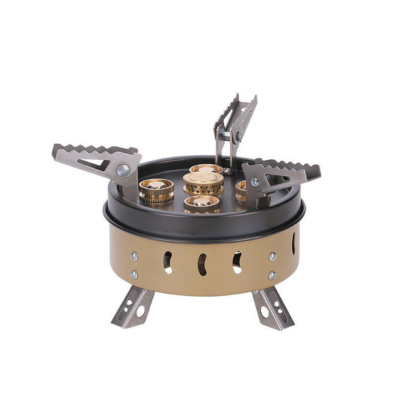 Portable Windproof Camping Gas Stove Set, Butane-Fueled, 1KG, Ideal for 3-5 People