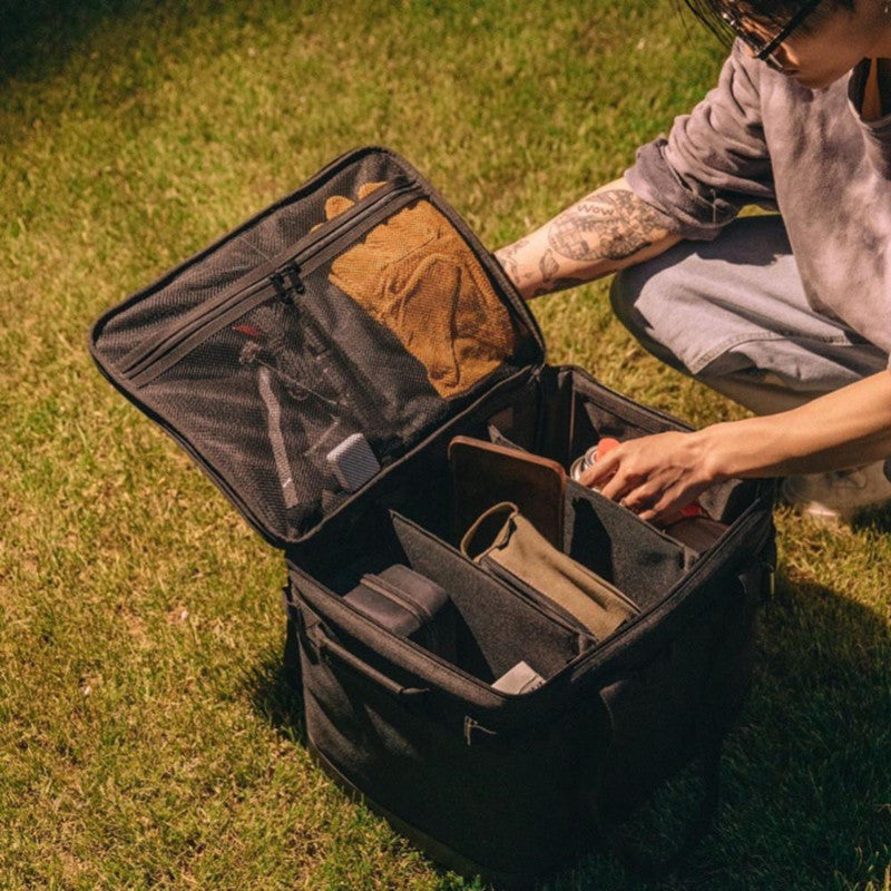 Foldable Waterproof Camping Storage Bag – 55L Canvas with Dry/Wet Separation, Durable & Multifunctional