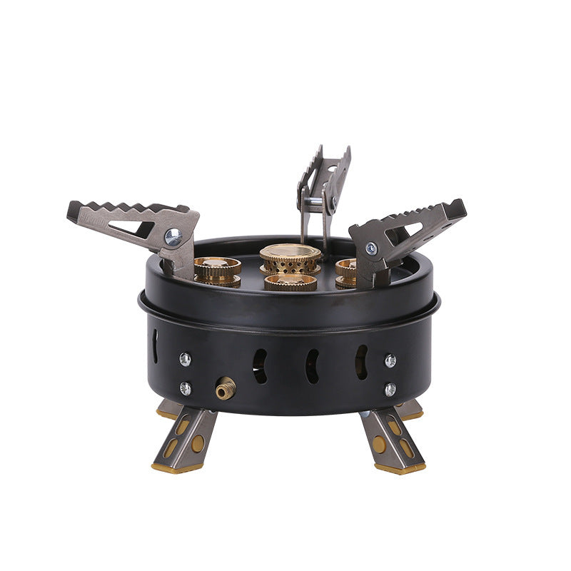 Portable Windproof Camping Gas Stove Set, Butane-Fueled, 1KG, Ideal for 3-5 People