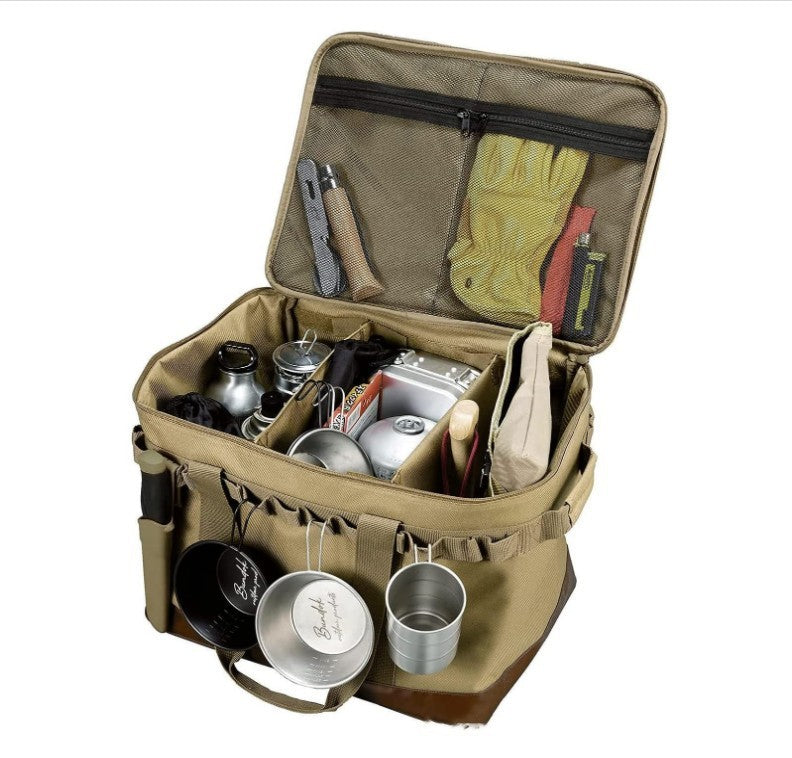 Foldable Waterproof Camping Storage Bag – 55L Canvas with Dry/Wet Separation, Durable & Multifunctional