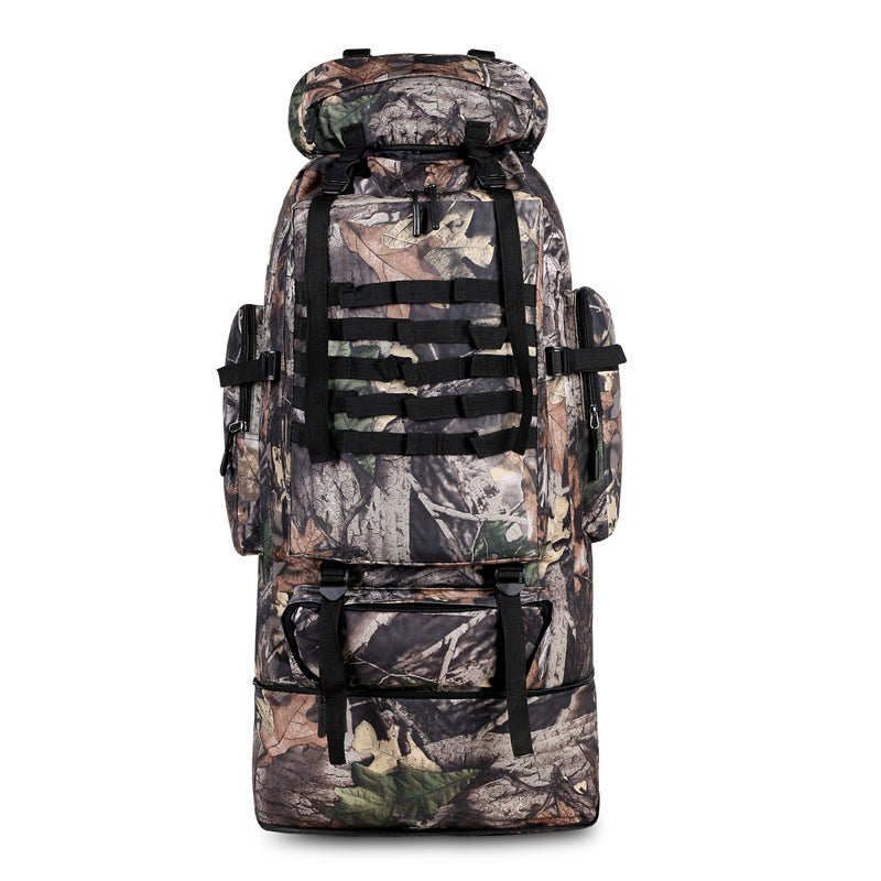 Large Capacity Oxford Cloth Outdoor Sports Mountaineering Bag – 72x34x17cm, Breathable & Shockproof, Camouflage Pattern