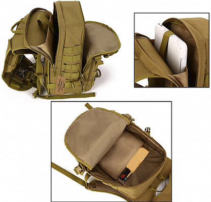 Professional 36-55L Outdoor Backpack – Digital Camouflage, Wear-Resistant Nylon for Mountain Climbing, Waterproof & MOLLE Compatible