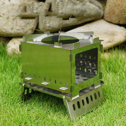 Outdoor Folding Charcoal Stove Barbecue Rack, Multi-Fuel Split Design, Compact and Portable