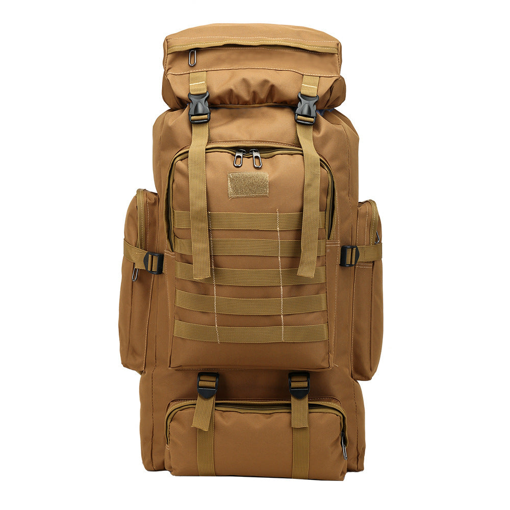 Large Capacity Oxford Cloth Outdoor Sports Mountaineering Bag – 72x34x17cm, Breathable & Shockproof, Camouflage Pattern