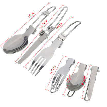 Portable Camping Cookware Set – Ultra-Light Outdoor Kettle, Pot, Pan & Stove for 2-3 People, Compact Survival Gear