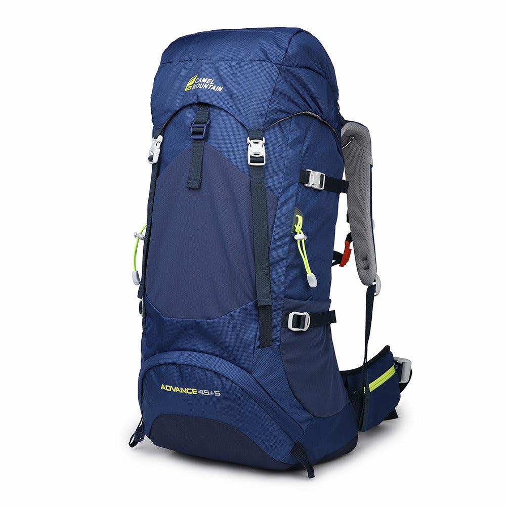 Waterproof Nylon Camping & Hiking Backpack – 55L Lightweight Unisex Outdoor Sports Bag for Running & Mountaineering