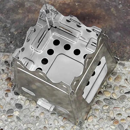 Cassette Stove Outdoor Camping Cookout Mini Stove, Multi-Purpose Charcoal Grill for 3-5 People