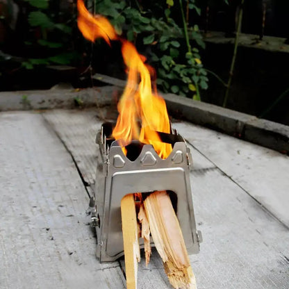Cassette Stove Outdoor Camping Cookout Mini Stove, Multi-Purpose Charcoal Grill for 3-5 People