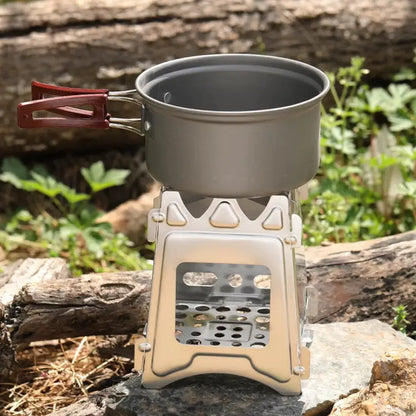 Cassette Stove Outdoor Camping Cookout Mini Stove, Multi-Purpose Charcoal Grill for 3-5 People