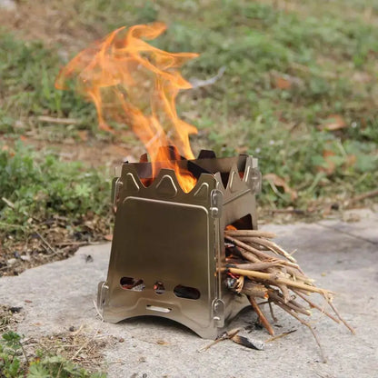 Cassette Stove Outdoor Camping Cookout Mini Stove, Multi-Purpose Charcoal Grill for 3-5 People