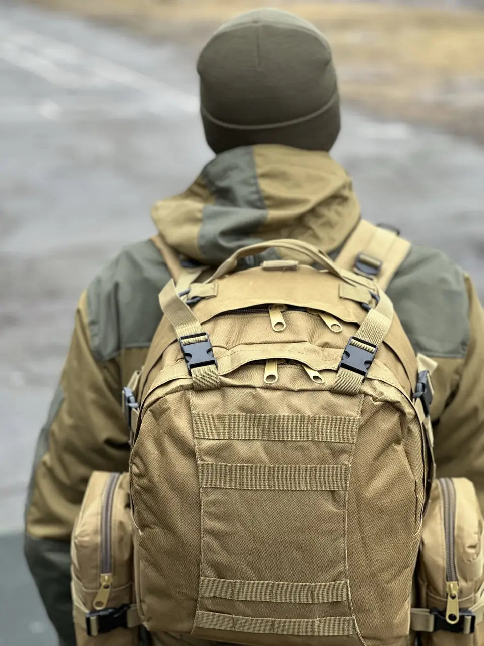 Men's Tactical Travel Backpack – Large Army Camouflage Oxford Cloth, Dual-Shoulder Mountaineering Bag for Outdoor Adventures