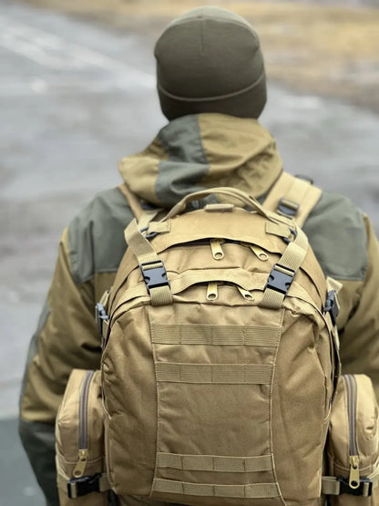 Men's Tactical Travel Backpack – Large Army Camouflage Oxford Cloth, Dual-Shoulder Mountaineering Bag for Outdoor Adventures