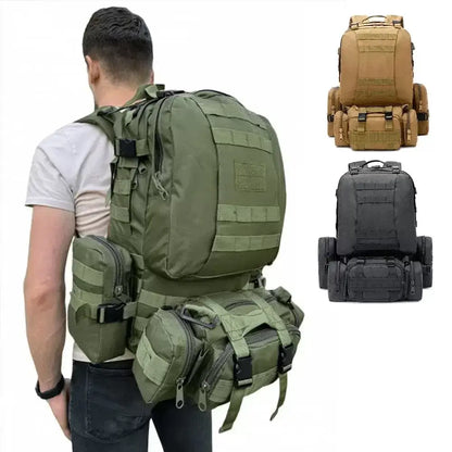 50L Waterproof Tactical Backpack for Camping & Hiking – Military-Grade Survival Gear, Molle System, Fall Outdoor Travel Ready