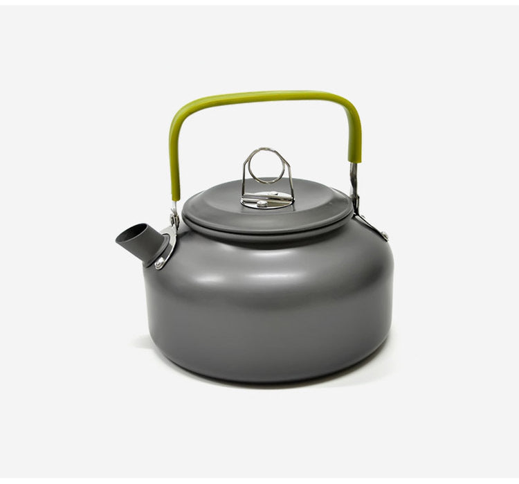 Outdoor Portable Camping Cooker Set for 2-3 People, Advanced Hard Alumina with Teapot