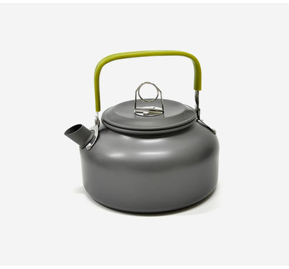 Outdoor Portable Camping Cooker Set for 2-3 People, Advanced Hard Alumina with Teapot