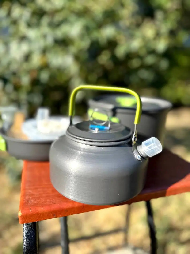 Portable Camping Cookware Set – Ultra-Light Outdoor Kettle, Pot, Pan & Stove for 2-3 People, Compact Survival Gear