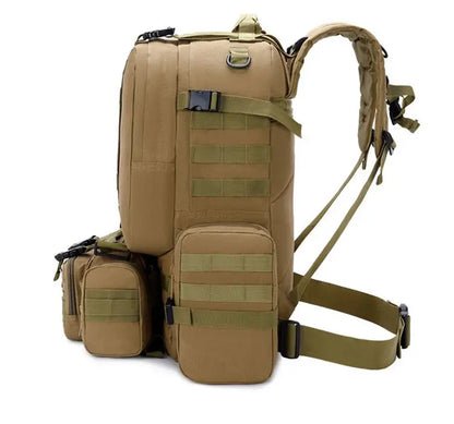 Men's Tactical Travel Backpack – Large Army Camouflage Oxford Cloth, Dual-Shoulder Mountaineering Bag for Outdoor Adventures