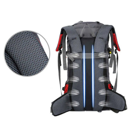 Professional Mountaineering Backpack – Large Capacity Outdoor Camping Bag with Zipper Pocket & Computer Sleeve, Gender-Neutral