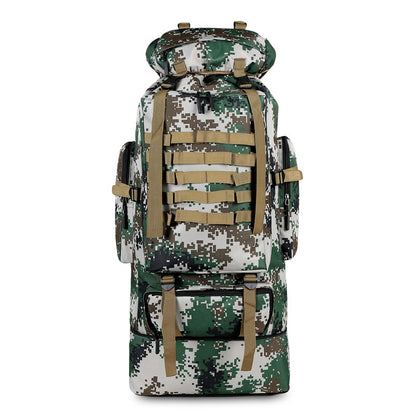 Large Capacity Oxford Cloth Outdoor Sports Mountaineering Bag – 72x34x17cm, Breathable & Shockproof, Camouflage Pattern