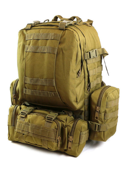 Men's Tactical Travel Backpack – Large Army Camouflage Oxford Cloth, Dual-Shoulder Mountaineering Bag for Outdoor Adventures