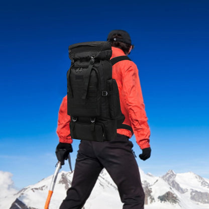 Large Capacity Oxford Cloth Outdoor Sports Mountaineering Bag – 72x34x17cm, Breathable & Shockproof, Camouflage Pattern