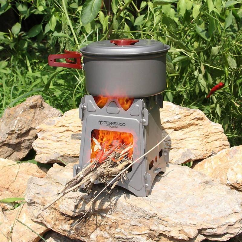 Cassette Stove Outdoor Camping Cookout Mini Stove, Multi-Purpose Charcoal Grill for 3-5 People