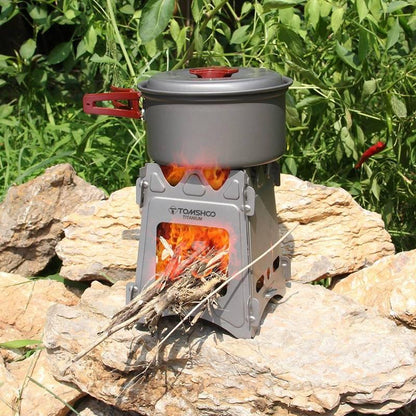 Cassette Stove Outdoor Camping Cookout Mini Stove, Multi-Purpose Charcoal Grill for 3-5 People