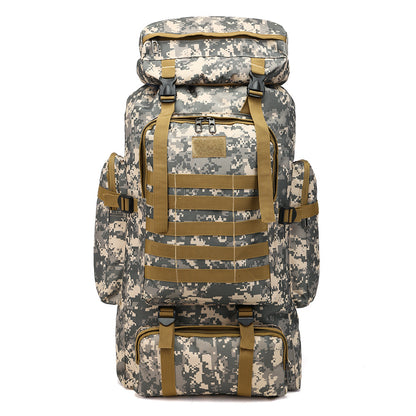 Large Capacity Oxford Cloth Outdoor Sports Mountaineering Bag – 72x34x17cm, Breathable & Shockproof, Camouflage Pattern