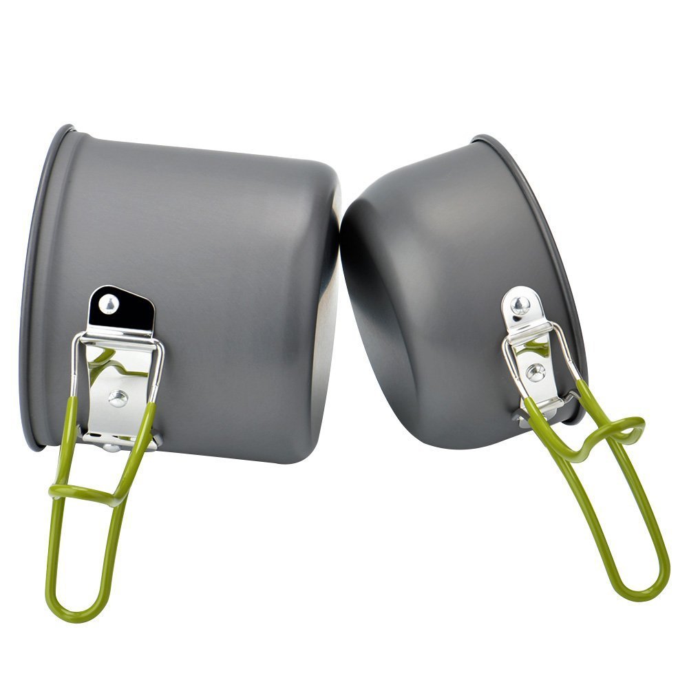 Outdoor Portable Camping Cooker with Cutlery Set, Lightweight Aluminum Alloy for 1-2 People