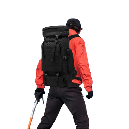 Large Capacity Oxford Cloth Outdoor Sports Mountaineering Bag – 72x34x17cm, Breathable & Shockproof, Camouflage Pattern