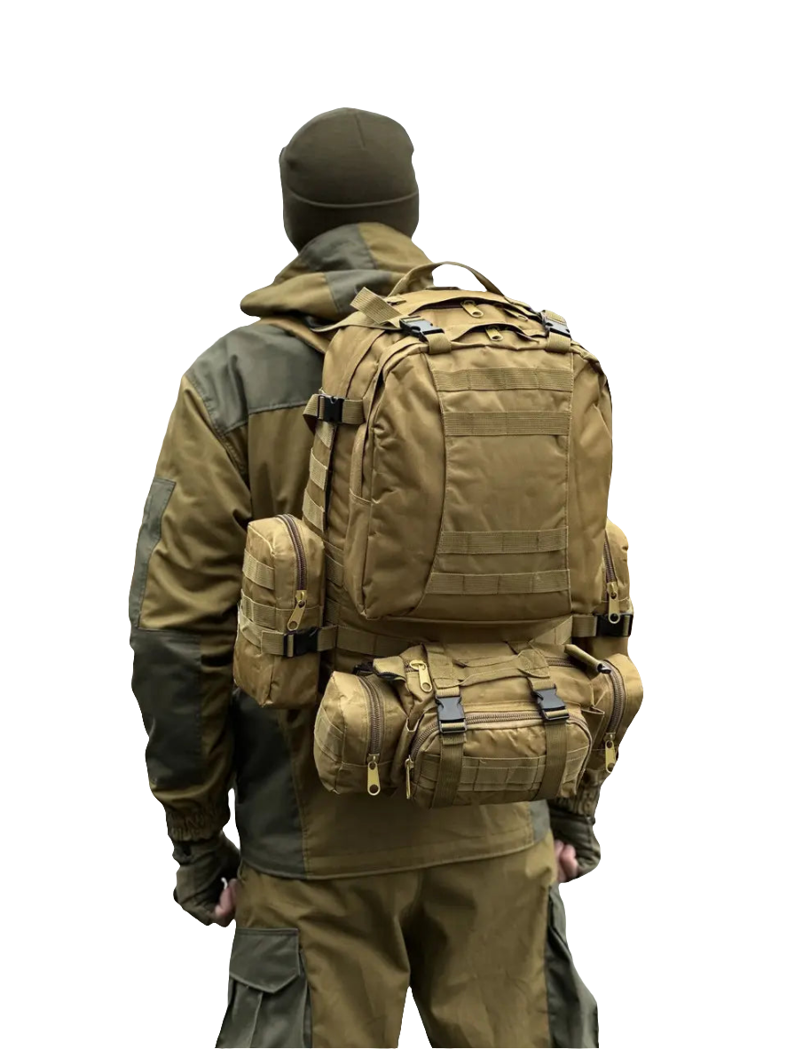 Men's Tactical Travel Backpack – Large Army Camouflage Oxford Cloth, Dual-Shoulder Mountaineering Bag for Outdoor Adventures