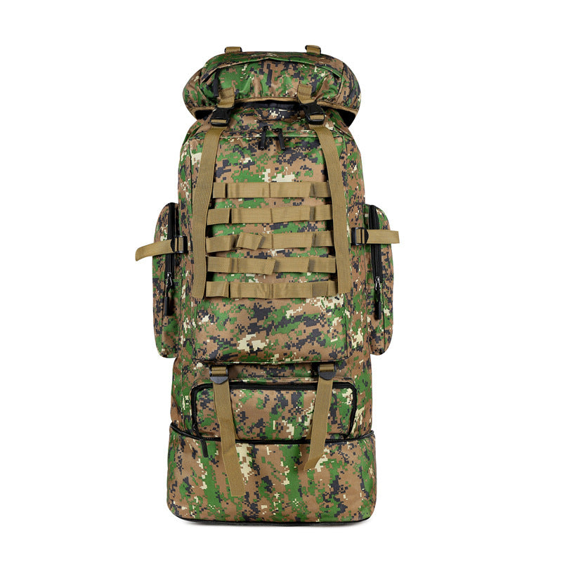 Large Capacity Oxford Cloth Outdoor Sports Mountaineering Bag – 72x34x17cm, Breathable & Shockproof, Camouflage Pattern
