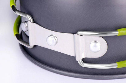 Outdoor Portable Camping Cooker with Cutlery Set, Lightweight Aluminum Alloy for 1-2 People