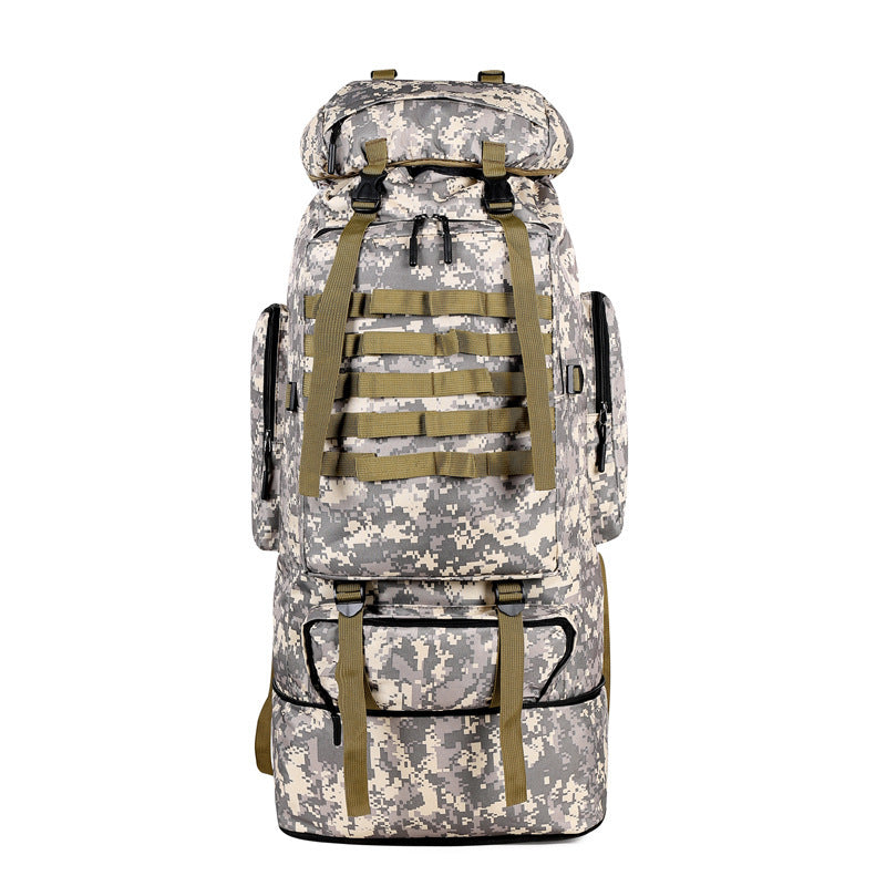 Large Capacity Oxford Cloth Outdoor Sports Mountaineering Bag – 72x34x17cm, Breathable & Shockproof, Camouflage Pattern