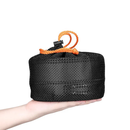 Compact Camping Cookware Set – Ultra-Light Kettle, Pot, Pan & Stove for 2-3 People, Perfect for Outdoor Survival
