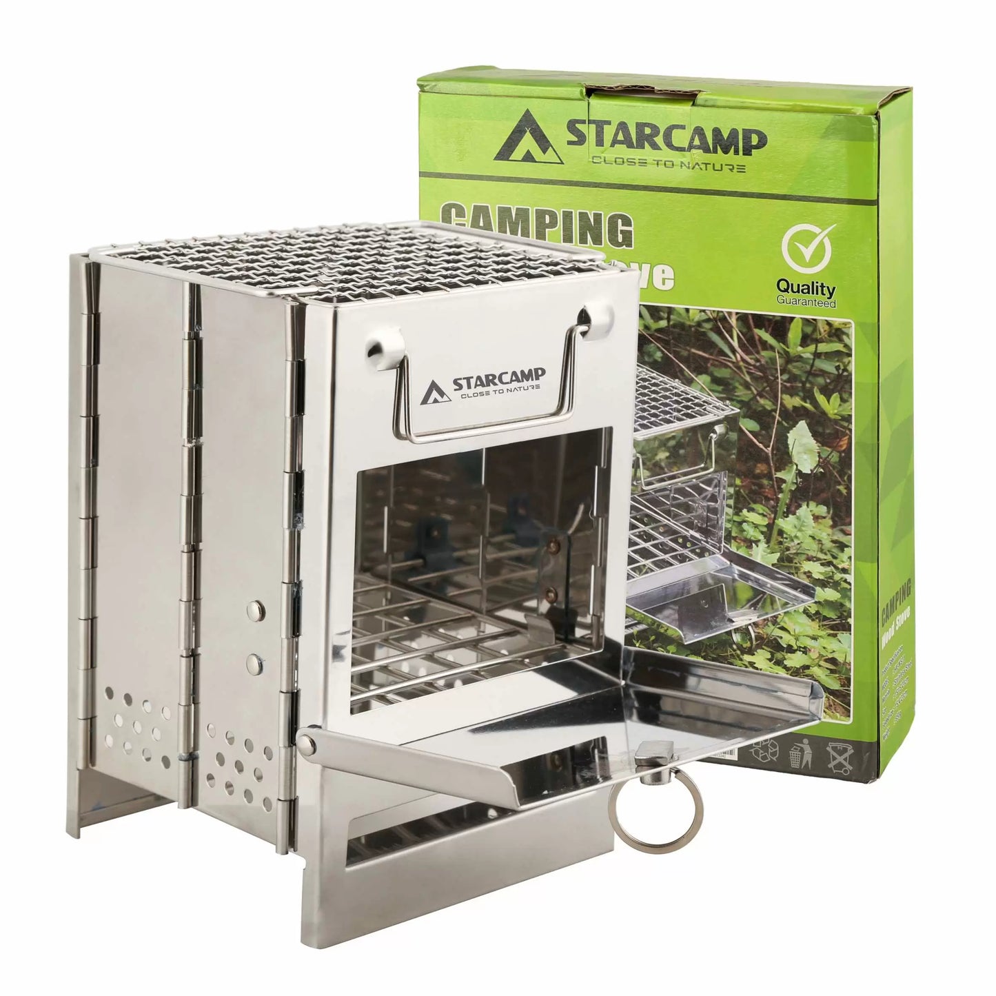 Lightweight Camping Wood Stove Adjustable Folding Wood Stove Burning for Outdoor Cooking Picnic Hunting BBQ Windproof