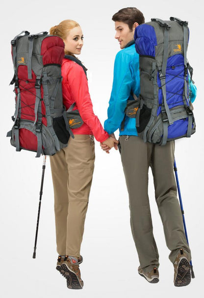 60L Waterproof Outdoor Shoulder Bag with Rain Cover – Lightweight Camping & Hiking Gear for All-Weather Adventure