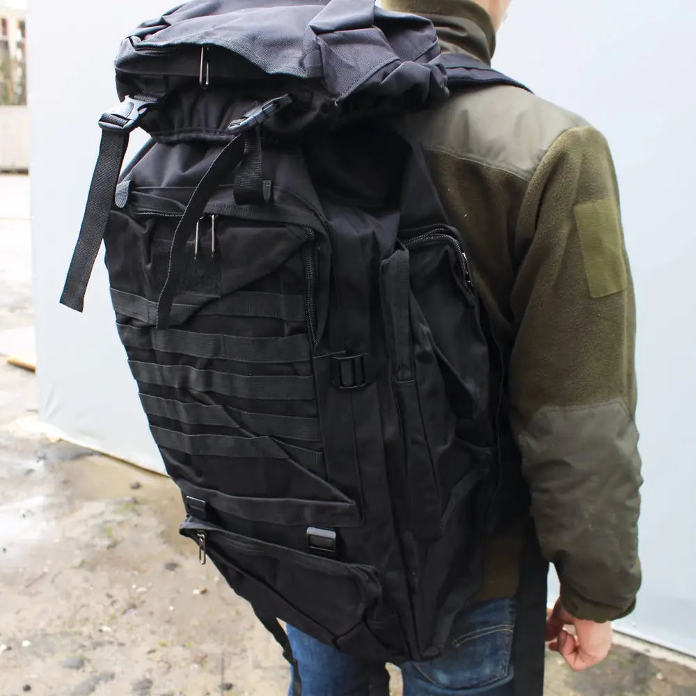 Large Capacity Oxford Cloth Outdoor Sports Mountaineering Bag – 72x34x17cm, Breathable & Shockproof, Camouflage Pattern